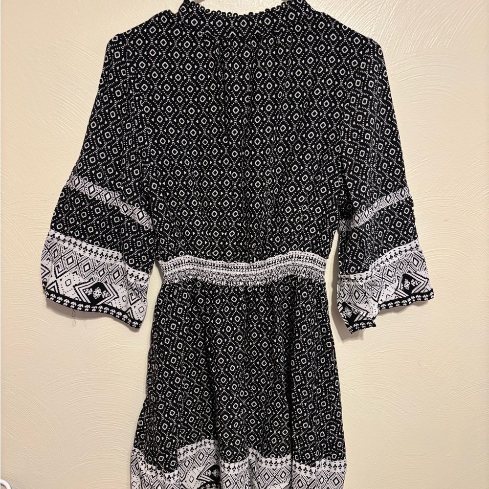 H&M Black and White Patterned Mini Dress - Picture 7 of 7